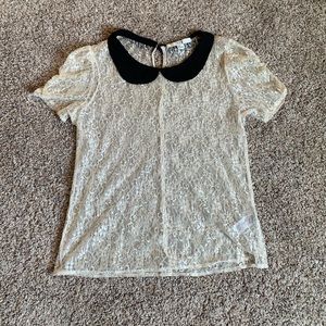Forever 21 Lace Collared Blouse